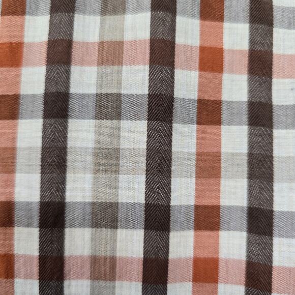 Johnston & Murphy Shirt Men XXL 2XL Brown Multicolor Checked Button down L/S - Picture 3 of 12